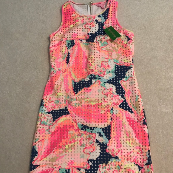 Lilly Pulitzer Dresses & Skirts - NWT Lilly Pulitzer Perla Shift Indigo Queen Conch